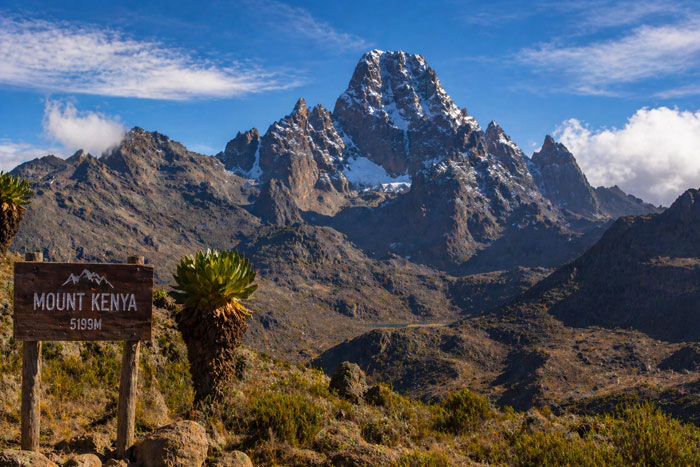 Mount Kenya camping experience with alpine landscape and hiking trails