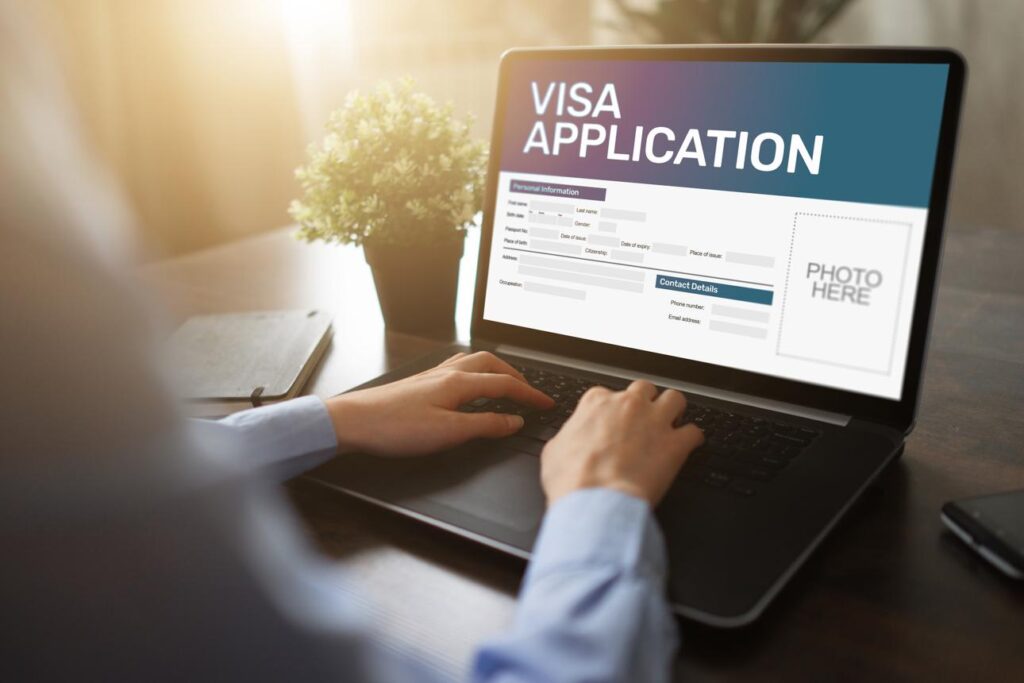Online application for a Zanzibar visa on laptop – Tanzania eVisa process