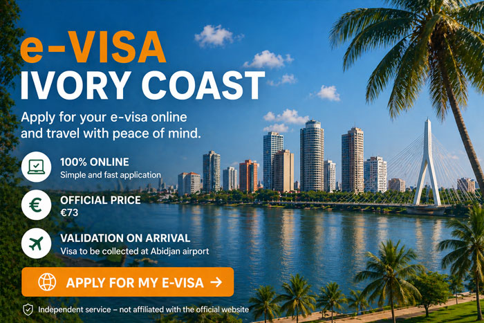 Apply for an Ivory Coast e visa online with price and entry information