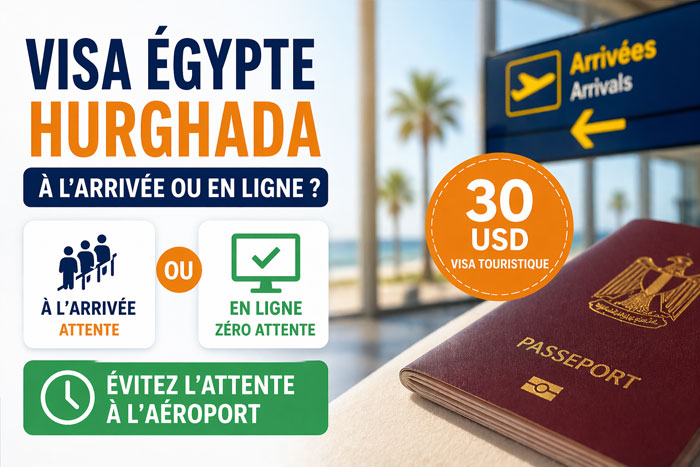 Visa Égypte à l’aéroport de Hurghada : visa à l’arrivée ou eVisa en ligne et prix