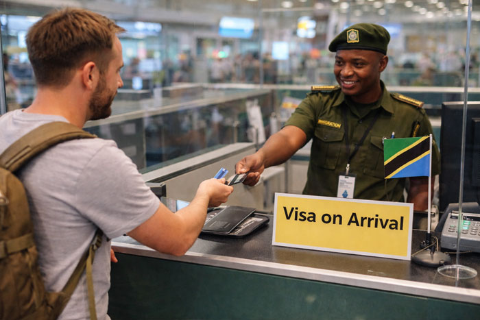 Price of the Tanzania visa on arrival with payment at Zanzibar airport at the immigration counter