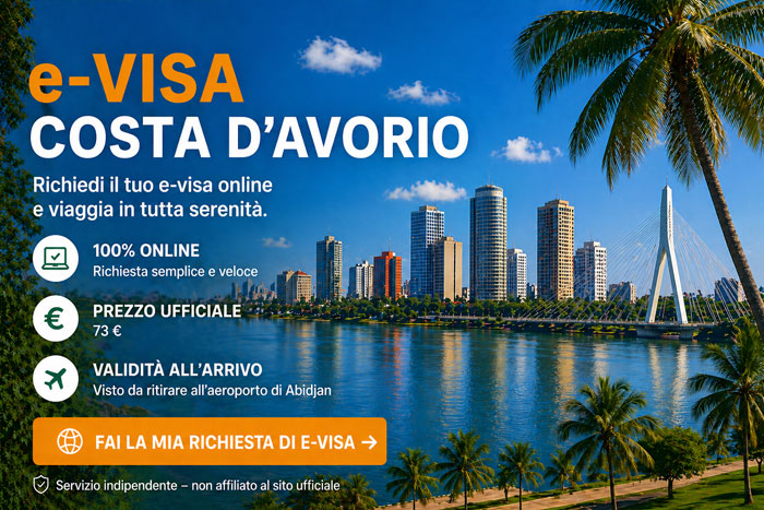 Domanda di visto Costa d’Avorio online con costo e informazioni pratiche