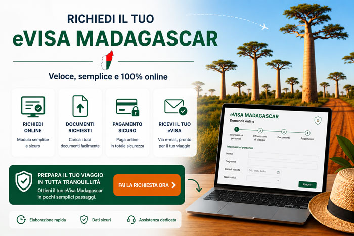 Richiesta di visto elettronico Madagascar online – modulo semplice, pagamento sicuro e ottenimento rapido